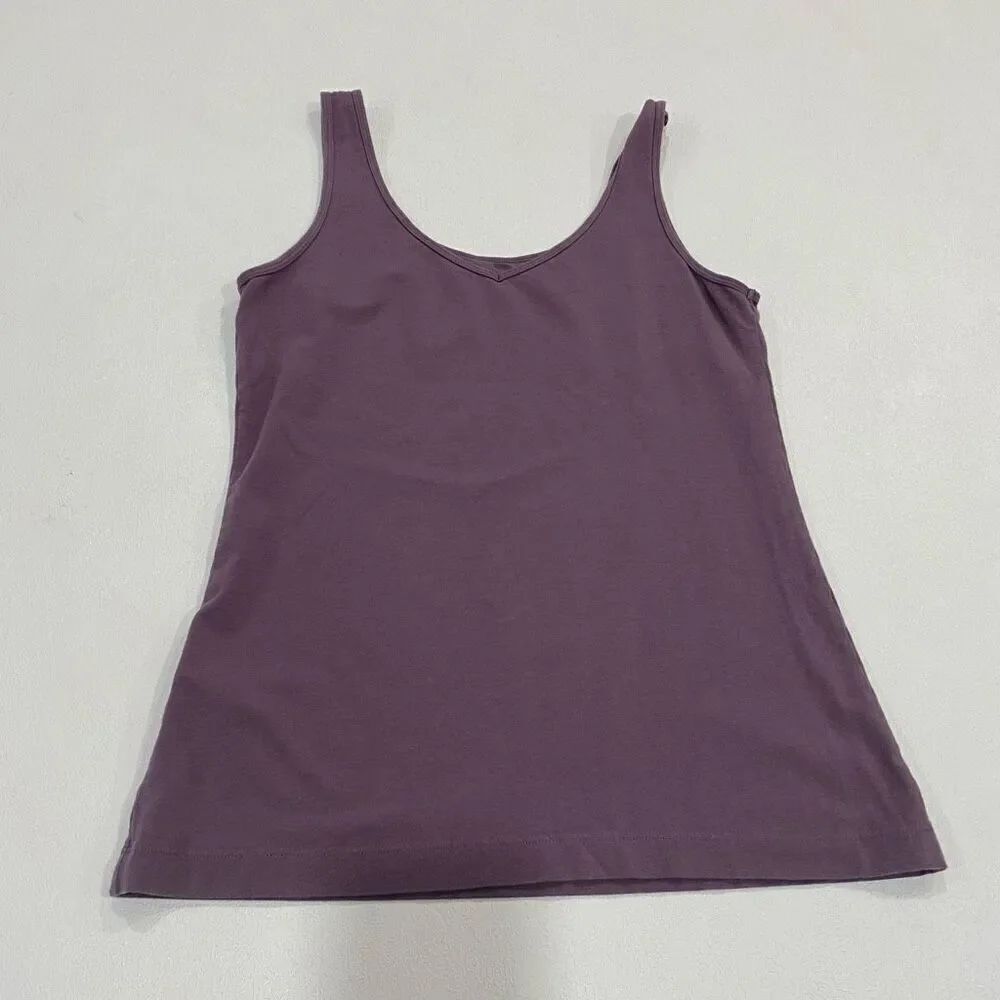 Felina Purple Tank Top M | Soft Stretch Scoop Neck Basic Layering Cami
